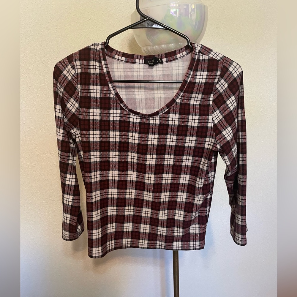 Forever 21 Red Plaid Top